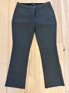 Express Olive Green Tailored Dress Pants